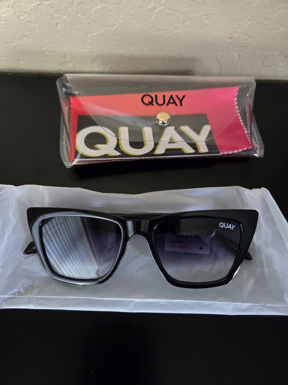 Quay Black Cat Eye Sunglasses